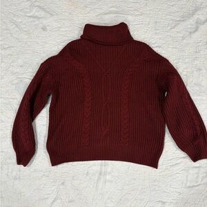 Elegant Maroon Turtleneck Sweater
